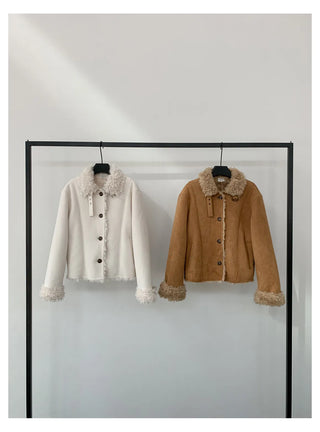 lapel fur coat