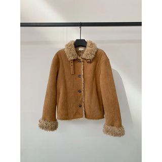 lapel fur coat