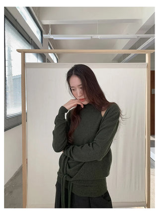 off-shoulder knit set