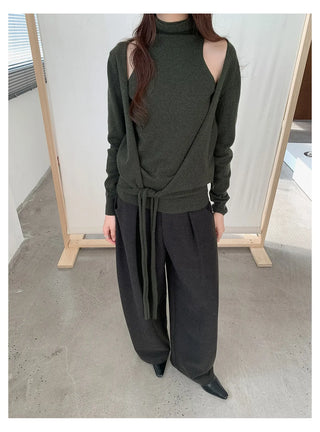 off-shoulder knit set