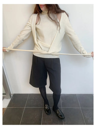 off-shoulder knit set