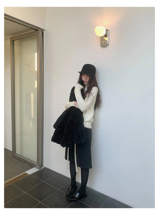 off-shoulder knit set