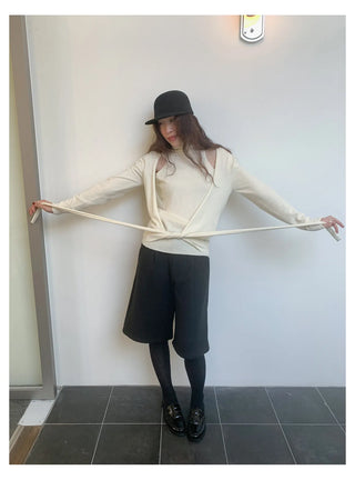 off-shoulder knit set