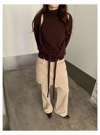 off-shoulder knit set