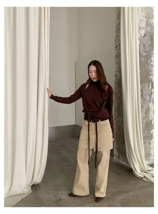 off-shoulder knit set