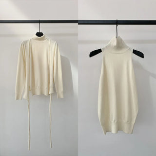 off-shoulder knit set