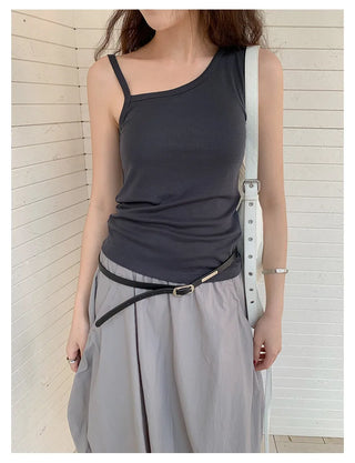 irregular strap vest