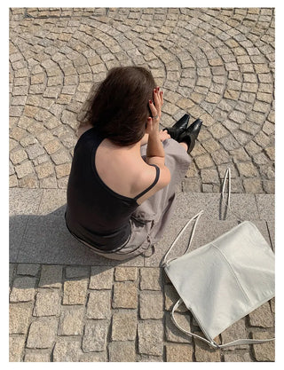 irregular strap vest