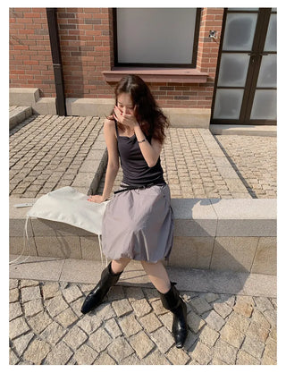 irregular strap vest