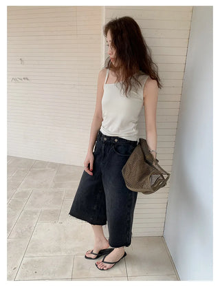 irregular strap vest