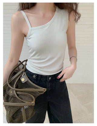 irregular strap vest