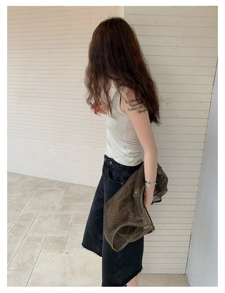 irregular strap vest