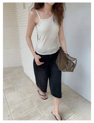 irregular strap vest