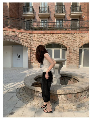 irregular strap vest