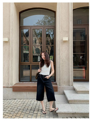 irregular strap vest