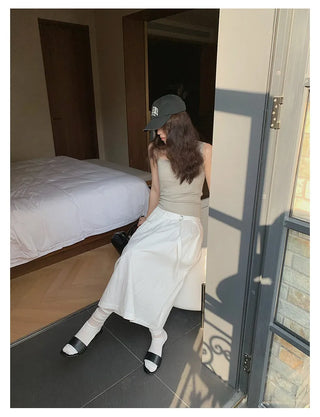 irregular strap vest