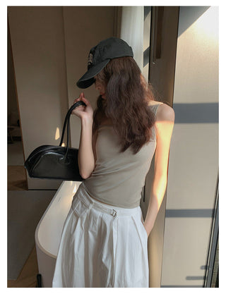 irregular strap vest