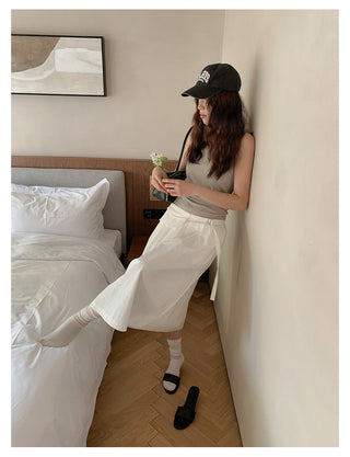 irregular strap vest