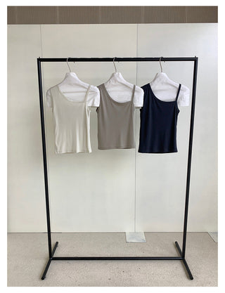 irregular strap vest