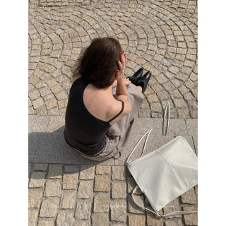 irregular strap vest