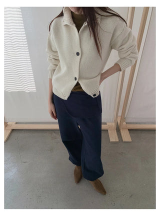 half turtleneck cardigan