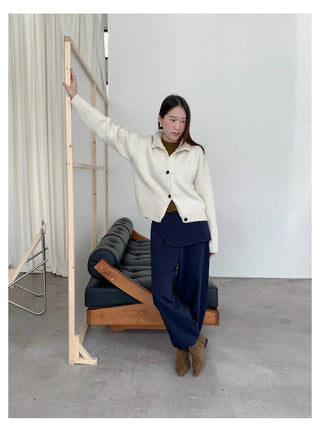 half turtleneck cardigan