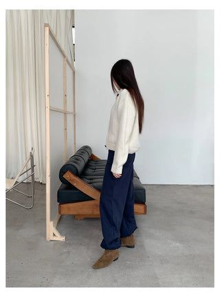 half turtleneck cardigan