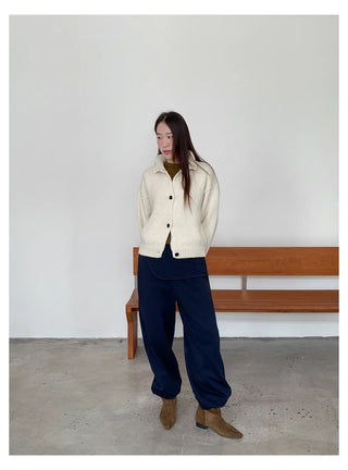 half turtleneck cardigan