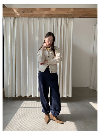 half turtleneck cardigan