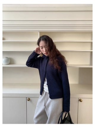 half turtleneck cardigan