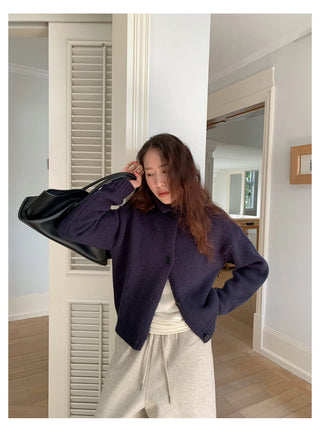 half turtleneck cardigan