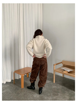 half turtleneck cardigan