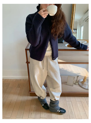 half turtleneck cardigan