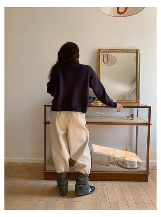 half turtleneck cardigan