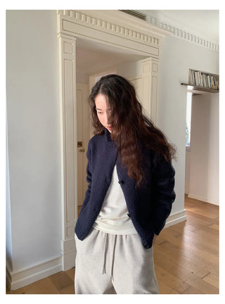 half turtleneck cardigan