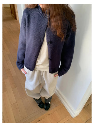 half turtleneck cardigan