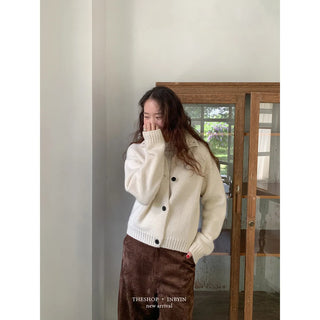 half turtleneck cardigan