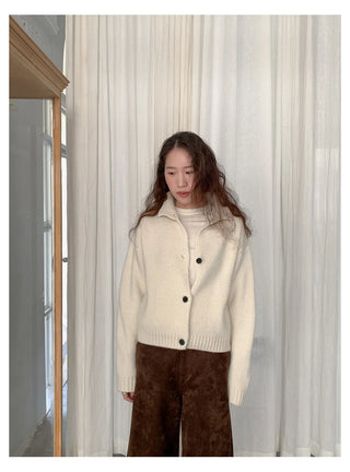 half turtleneck cardigan