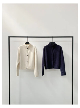 half turtleneck cardigan