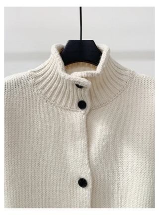 half turtleneck cardigan