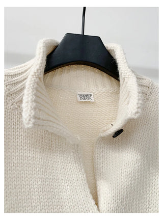 half turtleneck cardigan