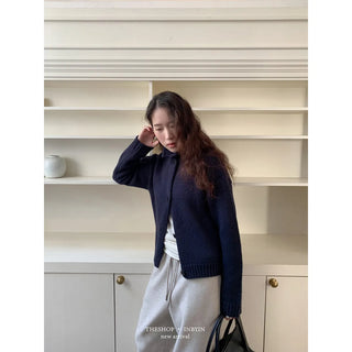 half turtleneck cardigan