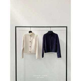 half turtleneck cardigan