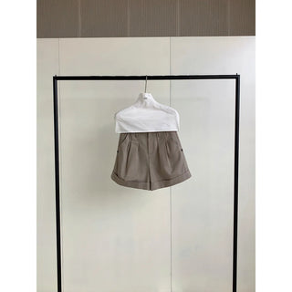 pleated shorts