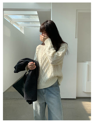 twist knit sweater