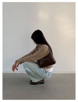 woven cropped cardigan