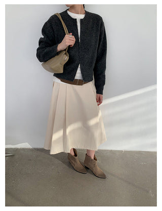 letter knit coat