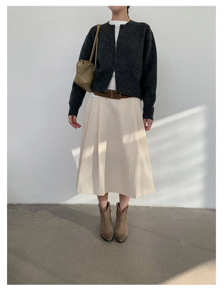 letter knit coat