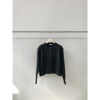 letter knit coat