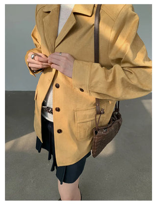 cowhide velvet jacket